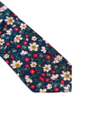 Lanzarote azul 3 Corbata Floreada Lanzarote azul