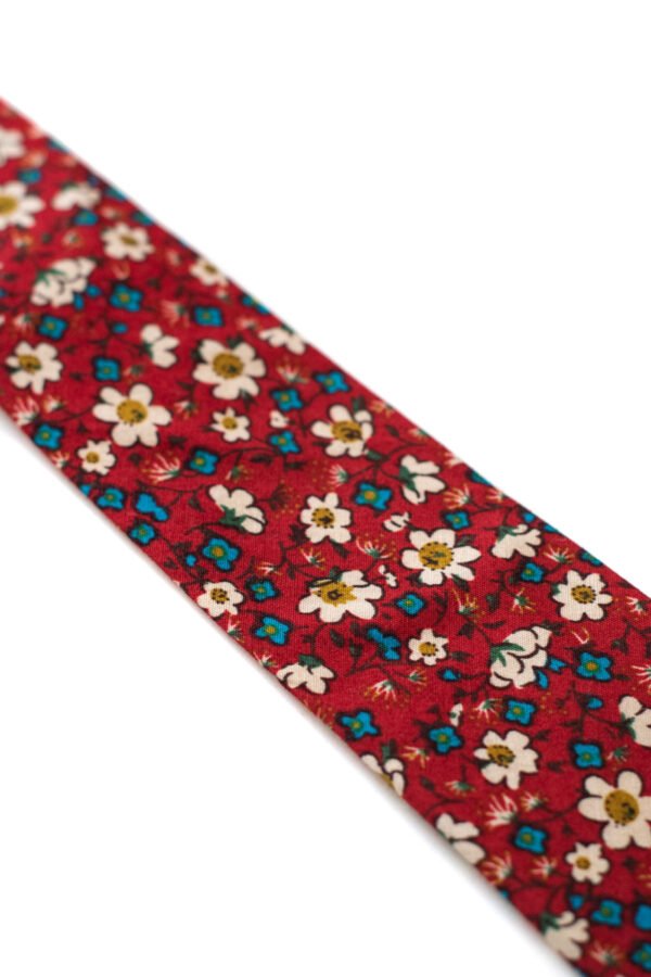 Corbata Floreada Lanzarote roja
