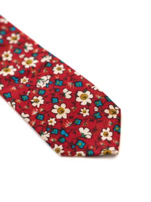 Lanzarote roja 3 Corbata Floreada Lanzarote roja