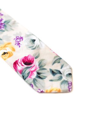 Leblon beige 3 Corbata Floreada Leblon beige